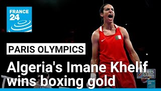 Algerian boxer Imane Khelif wins gold at Olympics overshadowed by gender row • FRANCE 24 English [upl. by Yalc267]