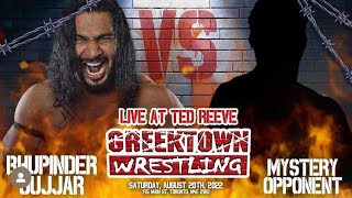 Bhupinder Gujjar vs Mystery Opponent  Find out who greektown wrestling Toronto ON 🇨🇦🇮🇳 [upl. by Eitsym]