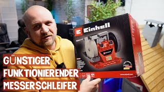 Überrascht vom Einhell Messerschleifer Test NassSchleifer TCWG 200 [upl. by Suoivatra]