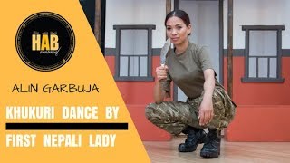 British Gurkha Khukuri Dance by 1st Nepali Gurkha Lady Alin Garbuja [upl. by Nnaik]