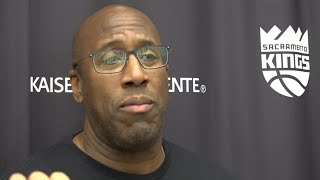 Mike Brown Sacramento Kings practice interview  Oct 10 2024 [upl. by Nananne]