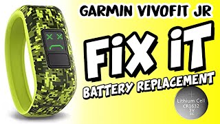 How to change Vivofit Jr Battery Batter Replacement is a Fast amp Easy Repair [upl. by Domini]