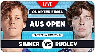 SINNER vs RUBLEV • Australian Open 2024 QF • LIVE Tennis PlaybyPlay Stream [upl. by Harlin]