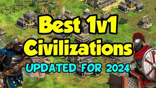 Best 1v1 Civilizations in AoE2 2024 [upl. by Thurlough131]