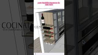 Mueble para vinos y mueble para decoración cocina disenodecocinas [upl. by Nner]