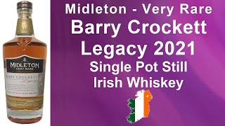 Barry Crockett Legacy 2021  Midleton Very Rare Single Pot Still Irish Whiskey Review by WhiskyJason [upl. by Idolah]