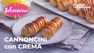 CANNONCINI di SFOGLIA con CREMA PASTICCERA RICETTA FACILISSIMA per prepararli a casa😍💛 [upl. by Leopoldine400]