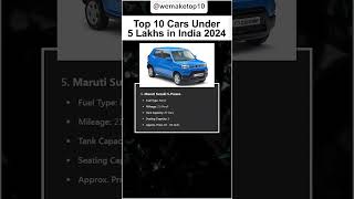 Top 10 Cars Under 5 Lakhs in India 2024 upcoming Navratri offer navratri cars automobile bestcar [upl. by Sikata]