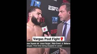 JOSUE VARGAS POSTFIGHT INTERVIEW ZEPEDAVARGAS [upl. by Hull]