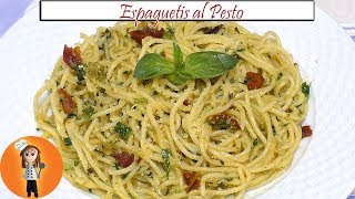 Espaguetis al Pesto  Receta de Cocina en Familia [upl. by Kared]