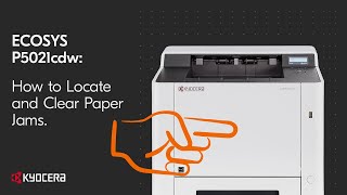 ECOSYS P5021cdw  How to Locate and Clear Paper Jams [upl. by Tory596]