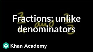 Comparing fractions with different denominators  Fractions  PreAlgebra  Khan Academy [upl. by Wendeline]