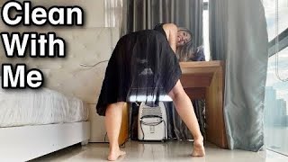 Transparent Cleaning  Try on Haul 4K Housewife ❤️ 6 [upl. by Fiona]