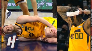 Joe Ingles SCARY LEG INJURY 😮 👀 [upl. by Lubet652]