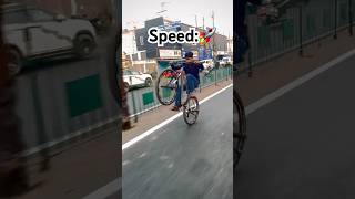 Wheelie speed🚀…stuntman viralvideo stuntpublicreaction stunt cyclestunt trendingshorts [upl. by Zilvia524]