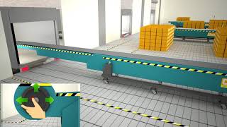 Telescopic conveyor System Animation HD [upl. by Dolf]