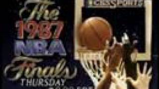 NBA on CBS  1987 NBA Finals Game 4 finish [upl. by Boorer]