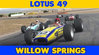 Lotus 49 at Willow Springs  S3 2024 iRacing [upl. by Naliorf282]