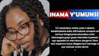 Inama yumunsiUri umukobwa mwiza arko abasore mukundanye ntanumwe bigera kuri marriageikibazo niki [upl. by Conrad516]