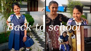 school reopening dayback to schoolsreekuttydaughterveda manojmalayalamserialactress [upl. by Enimasaj26]