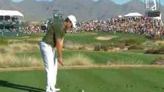 aaron baddeley  golf swing  down the line  stack and tilt [upl. by Bobina]