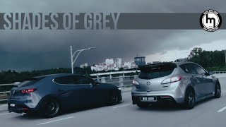 マツダ Mazda 3 BP Liftback amp Mazdaspeed3  Shades of Grey mazda3 axela mazdaspeed turbo blitz [upl. by Merilyn]