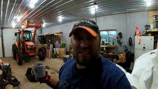 Kubota M6040 Oil Change a Look Inside the Filter [upl. by Zindman]