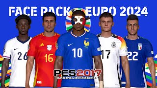 PES 2017 NEW FACE PACK EURO 2024 AIO [upl. by Genvieve]