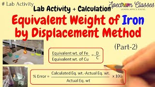 Determination of Equivalent weight of Iron by displacement method  By Iodometric titration Part2 [upl. by Aizan]