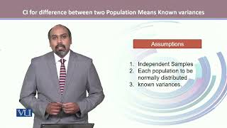 CI Estimate for Difference between Two Population Means Known Variances  BIO733Topic121 [upl. by Demha]