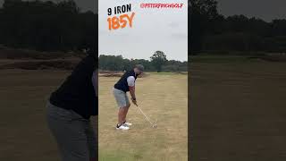 PETER FINCH 9 IRON FROM 185y at WOODHALL SPA golf golfswing pinggolf [upl. by Laamak]