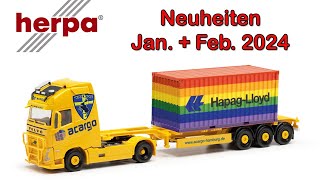 Herpa Modellauto Neuheiten  Januar und Februar 2024 [upl. by Naji]