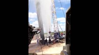 Oilfield rig blow out [upl. by Otrepur]