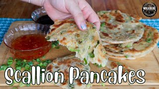 Scallion pancakes Recipe  Chinese Street food recipe  Green onion pancakes  Cong you bing recipe [upl. by Gery]