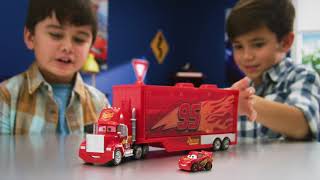 Disney Pixar Cars Mini Racers Mack Transporter  Cars [upl. by Maurie]