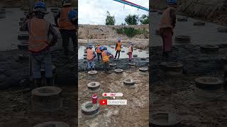 Concreting lean for Spillway structure concreting construction shorts [upl. by Lengel]