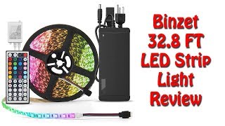 Binzet 328 Ft LED Strip Light 2018 Review [upl. by Ahsiad857]