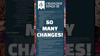 Huge Changes Coming to Crusader Kings 3 [upl. by Eiuqnimod]