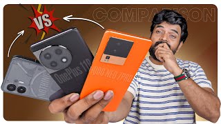 Nothing Phone 2 vs OnePlus 11R vs iQOO Neo 7Pro  Comparison In Telugu  Prasadtechintelugu [upl. by Lelith]