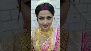 Bangali bridal look 🌸❤️makeuptutorial [upl. by Sidran]