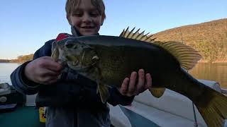 Small Mouth Bass Fishing using a Swimbait with Beckett [upl. by Ahsemat467]