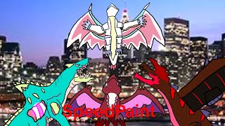 4 Titans Roar In New York SpeedPaint [upl. by Gytle]