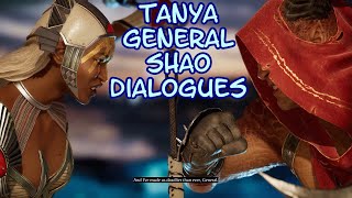 Tanya v General Shao  Dialogues  Mortal Kombat 1 [upl. by Nodyl]