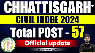 Chhattisgarh Civil Judge 2024 57 Posts Official Update  Vasu Dev Monga  Unacademy Judiciary [upl. by Drain]