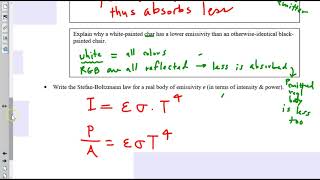 Emissivity Notes IB Physics [upl. by Gae]