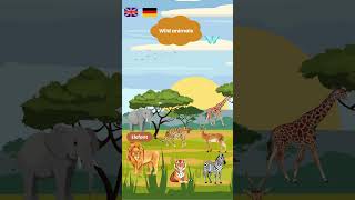 Englisch lernen für kinder Learn Englisch  Wild animals [upl. by Shanan]