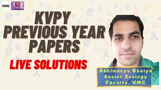 Previous Year Papers Live Solutions  KVPY Series  VMC NEET [upl. by Carthy218]