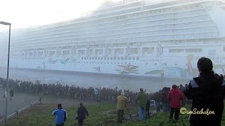 NORWEGIAN GETAWAY C6ZJ4 Conveyance Gandersum Cruise liner in deep Fog Überführung im Nebel [upl. by Rozanne]