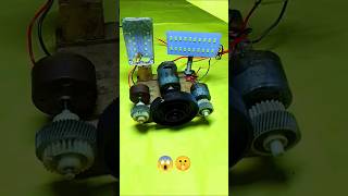 Powerful generator 🧐💡 DC motor experiment science shortvideo project [upl. by Carisa]