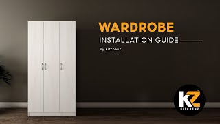 KitchenZ  Installation Guide  HomeZ 3 Door Wardrobe with 6 Shelves [upl. by Lefton]